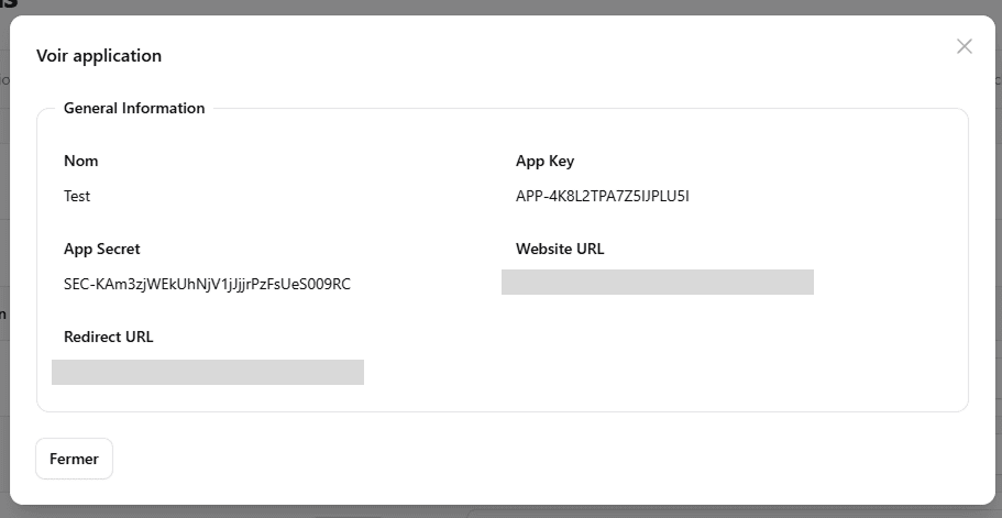 Step 3 - Application Information Display