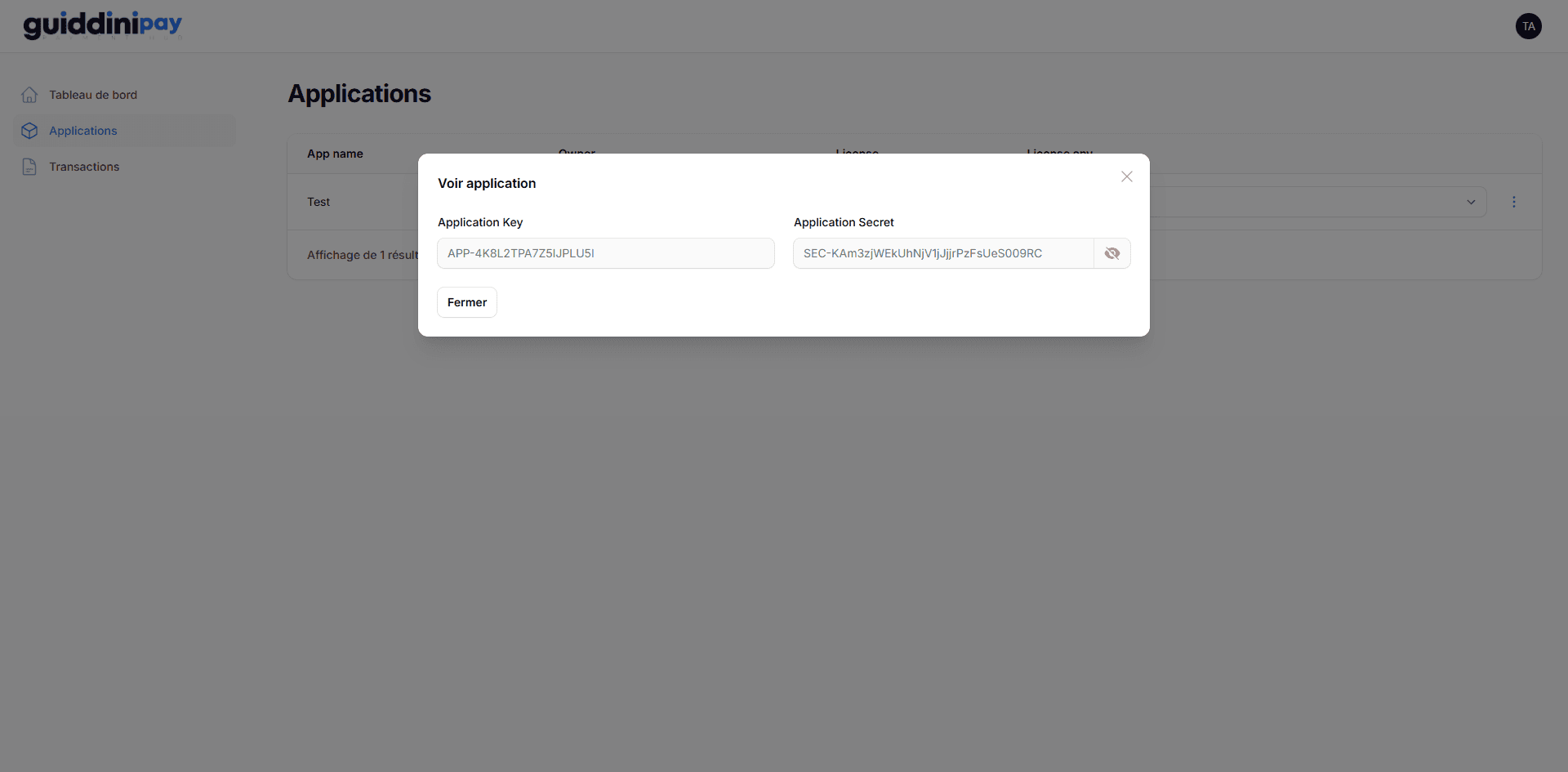 API Credentials